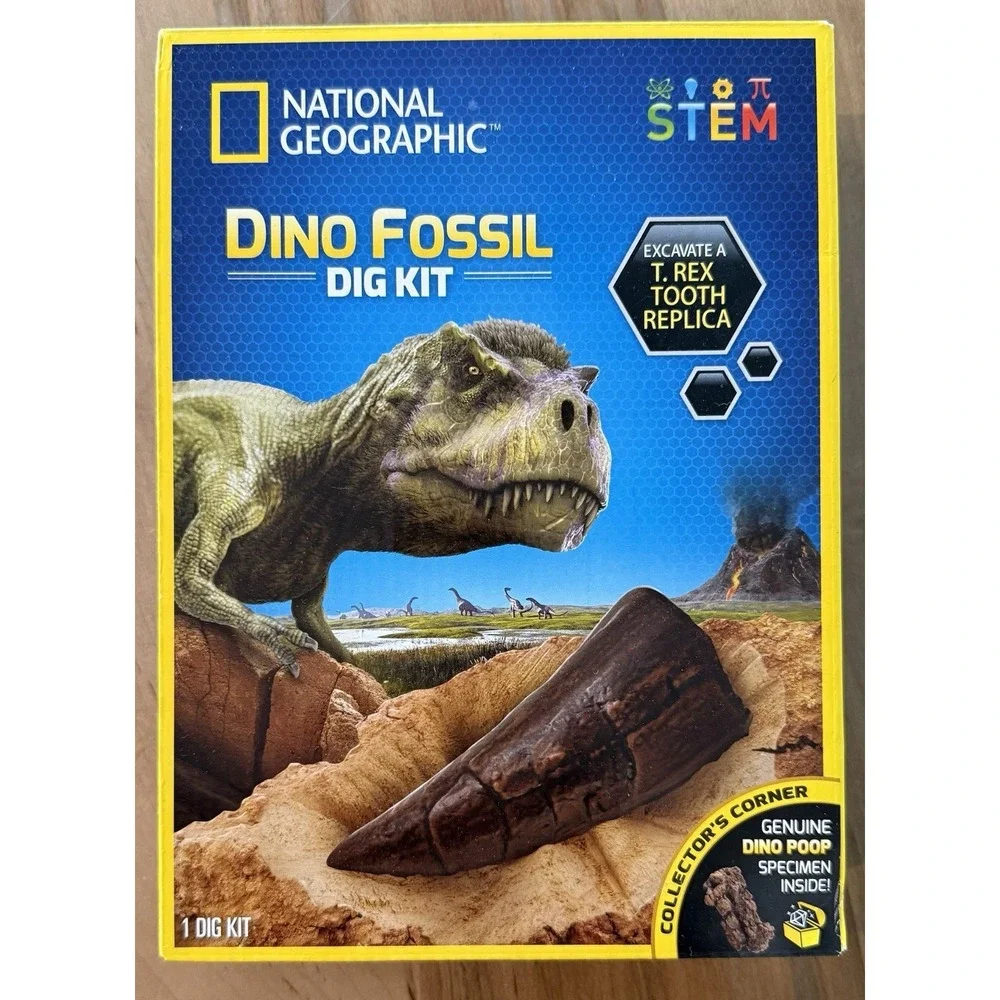 National Geographic Dino Fossil Dig Kit STEM New Opened Box